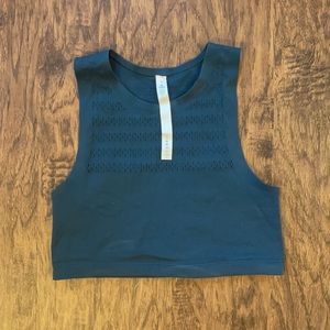 Lululemon dark teal crop top